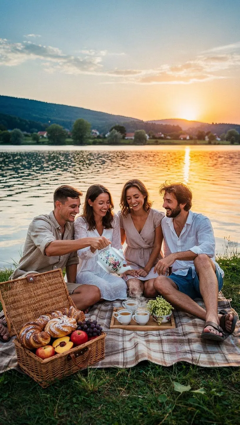 Hársfa virágtea gőzölgő csészében, mellette méz és citrom.